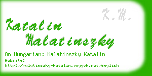katalin malatinszky business card